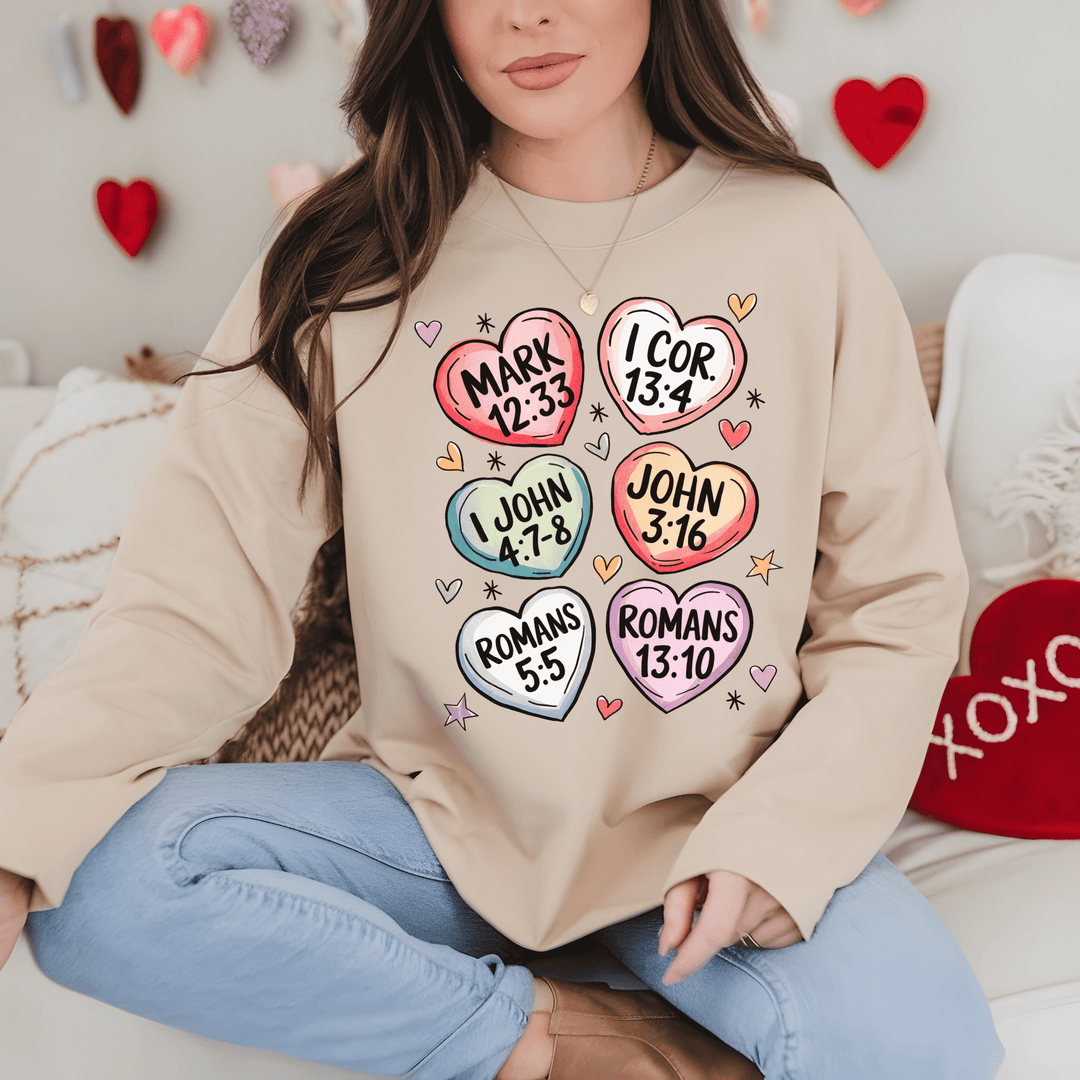 Christian Valentine Conversation Hearts Sweatshirt