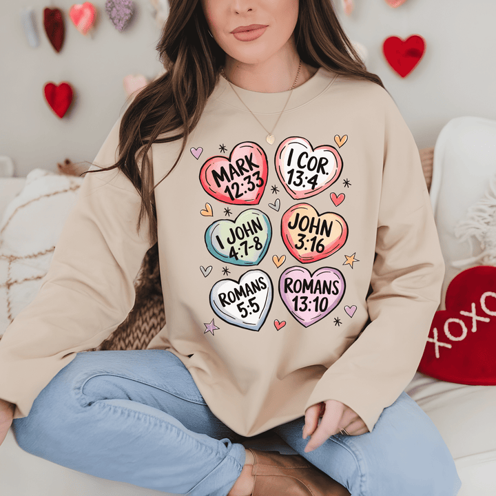 Christian Valentine Conversation Hearts Sweatshirt
