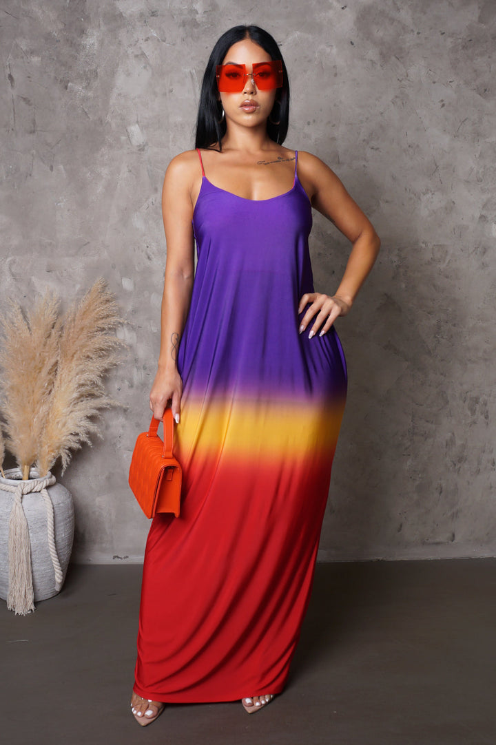 "Sunset at the Beach" Maxi Dress