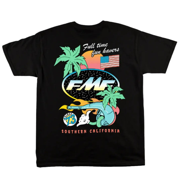 Day Glo FMF Racing 2-Sided Tee - Fluorescent Graphic Shirt, Biker & Truck Fan Apparel
