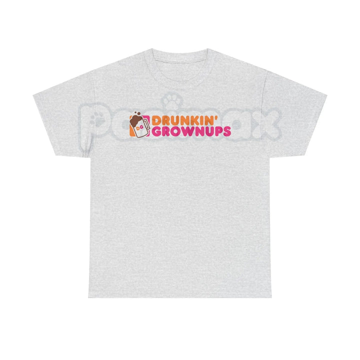 "Drunkin’ Grownups" Sarcastic Drinking T-Shirt - Viral Adult Humor Graphic Tee, Funny Parody Coffee Logo Shirt, Premium Heavyweight Relaxed Fit Top, Party & Brunch Gift for Her & Him, Comedy Slogan Weekend Tee