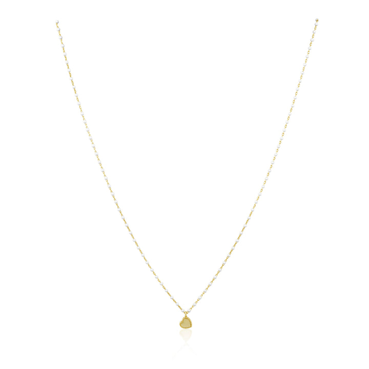 Elsa Mini Heart Necklace White