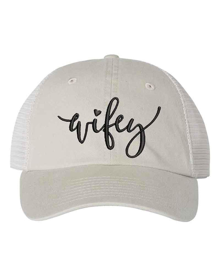 Embroidered Wifey/Hubby Trucker Hat – Anniversary Gift Cap