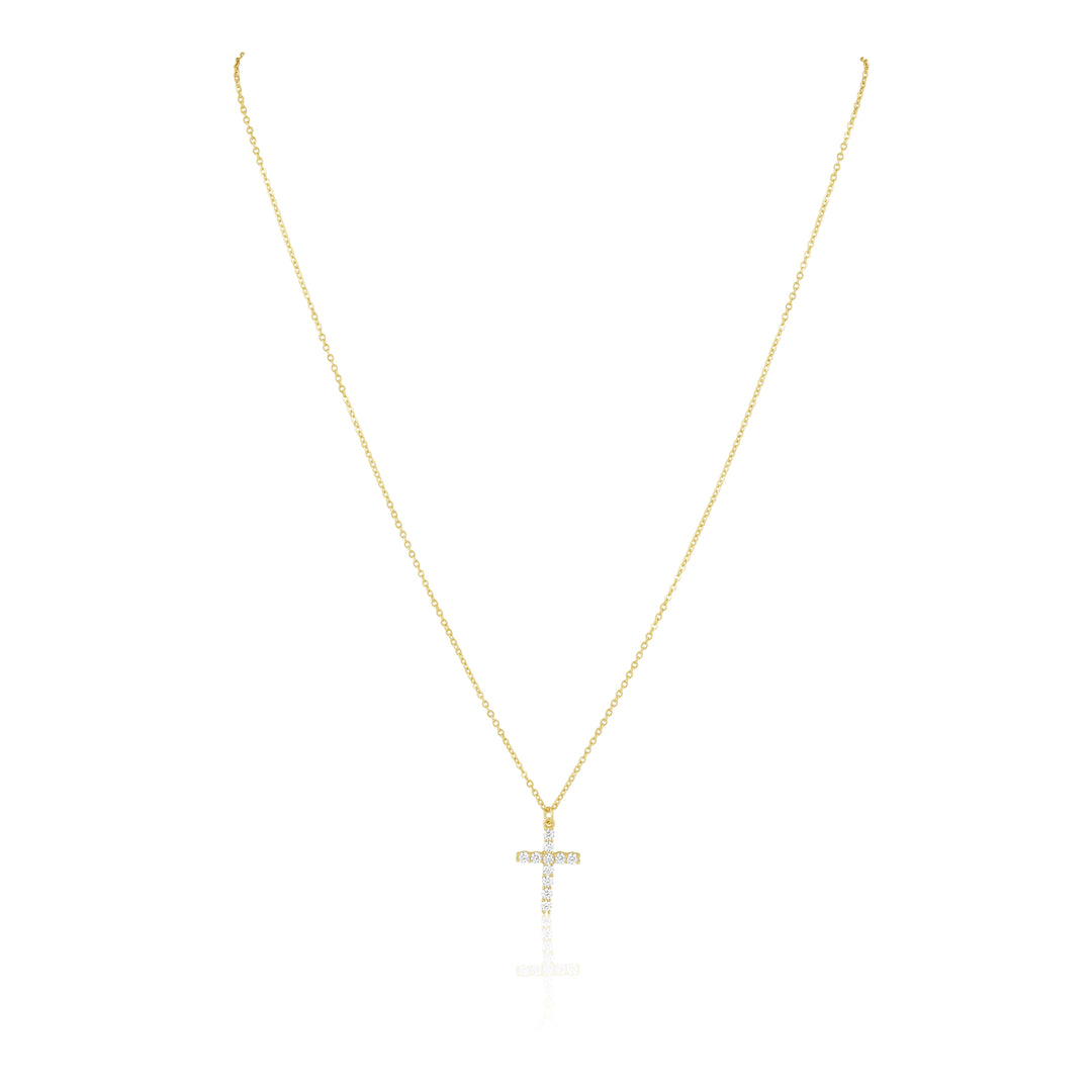 Classic CZ Cross Necklace