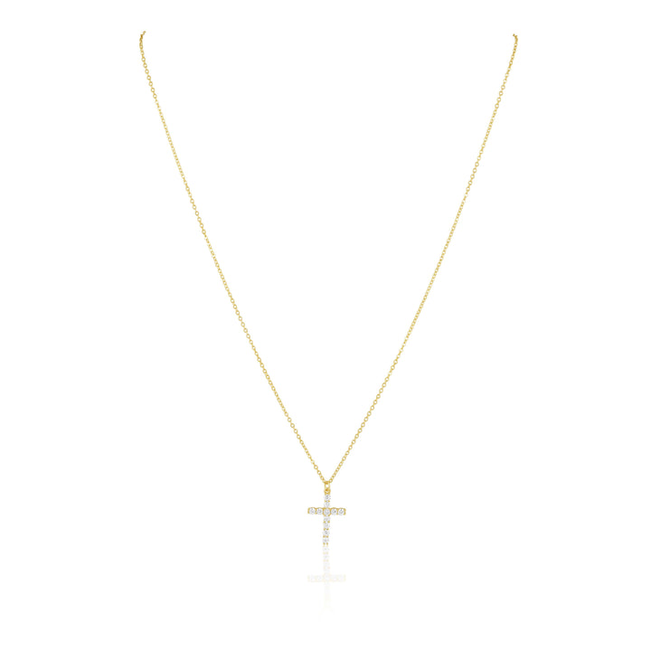 Classic CZ Cross Necklace