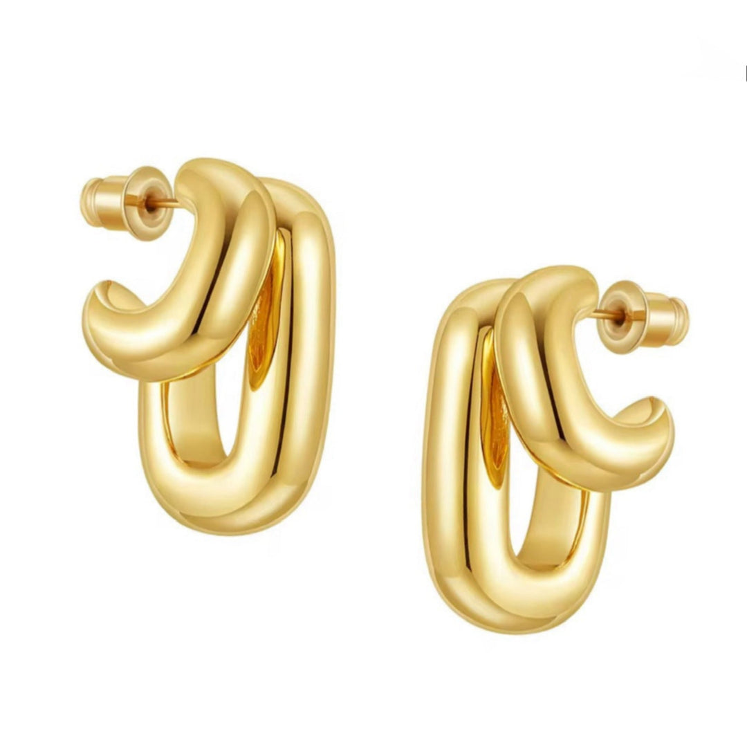 Hugo Double Hoop Earring
