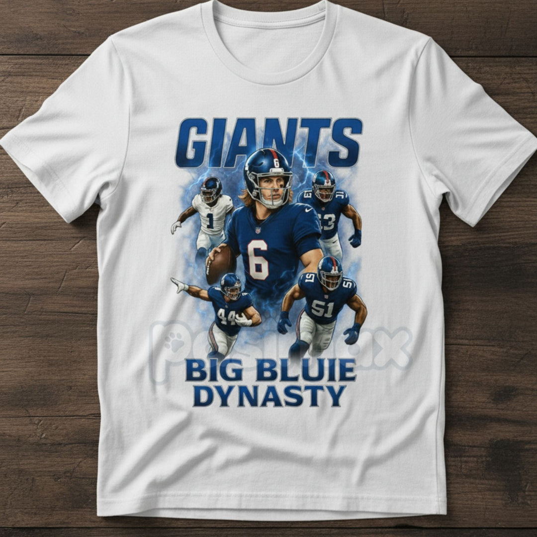 Giants "Future Is Now" T-Shirt - Dart, Nabers, Hyatt, Skattebo, Carter Core Five Tee, NY Football Youth Movement