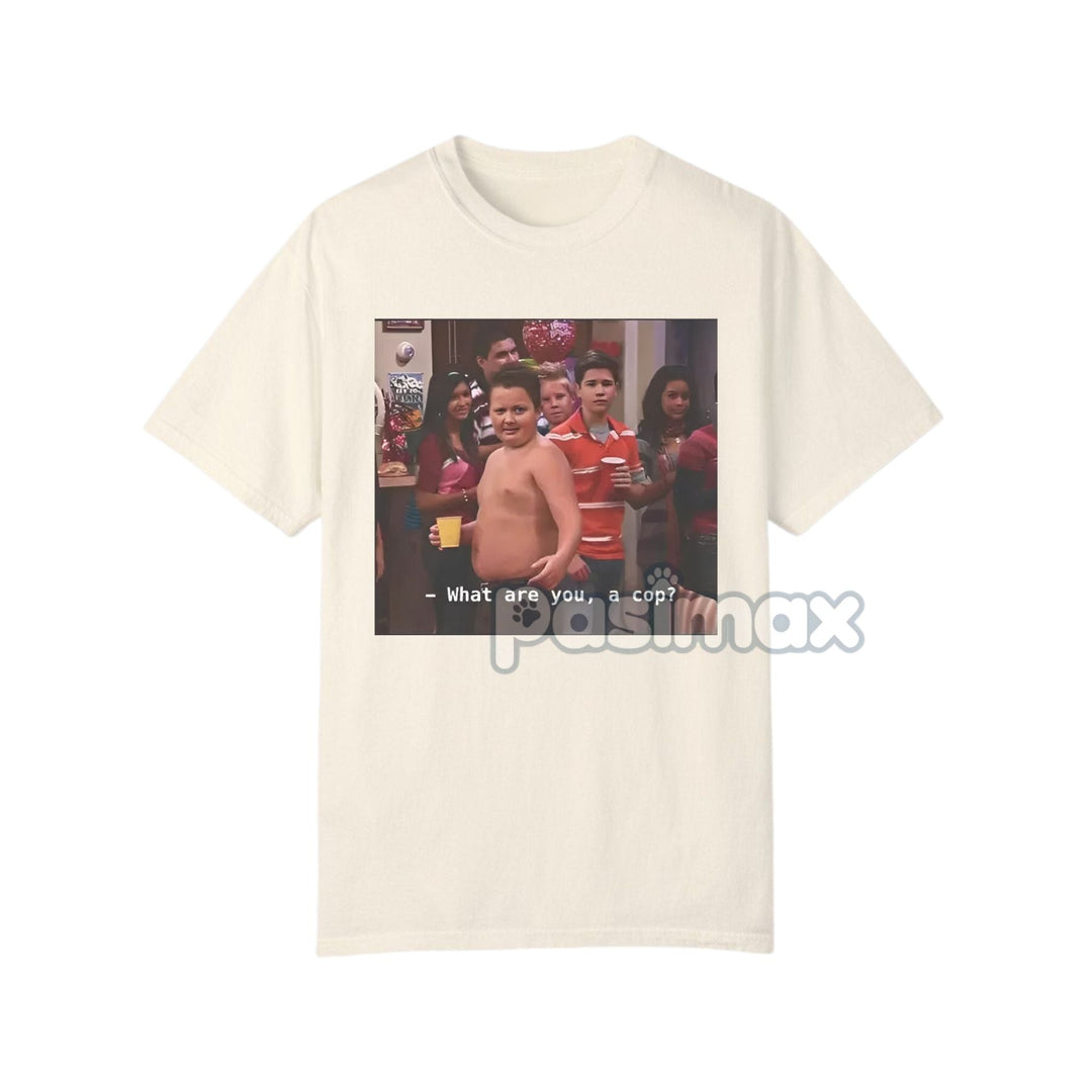 Gibby "What Are You A Cop" T-Shirt - Funny iCarly Quote Tee, Unisex Pop Culture Apparel