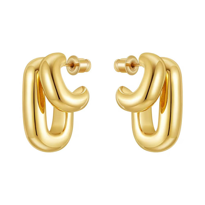 Hugo Double Hoop Earring