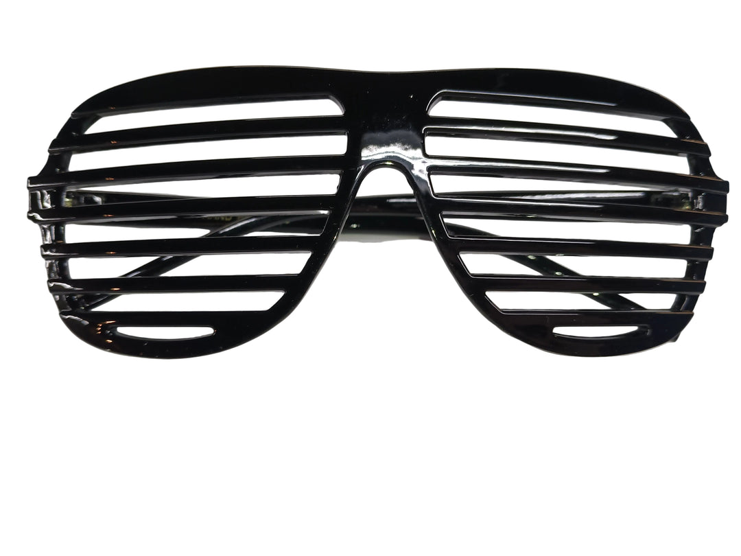 Black Aviator Shutter Shade Glasses