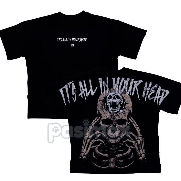IS x BXACTIV "All In Your Head" Oversized T-Shirt - Mental Health Awareness Graphic Tee, Minimalist Streetwear Collab