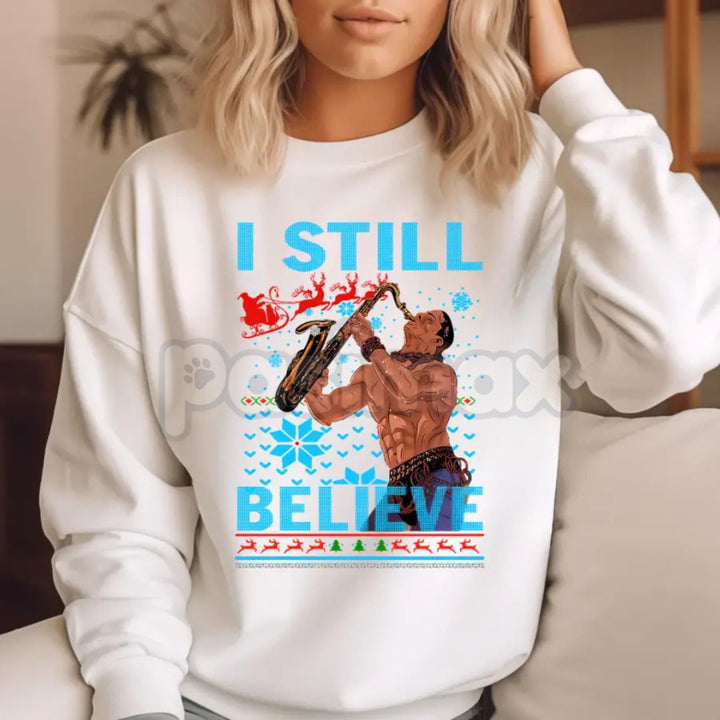 "I Still Believe" Christmas Sweatshirt – The Lost Boys Movie Shirt | 80s Vampire Retro Holiday Jumper