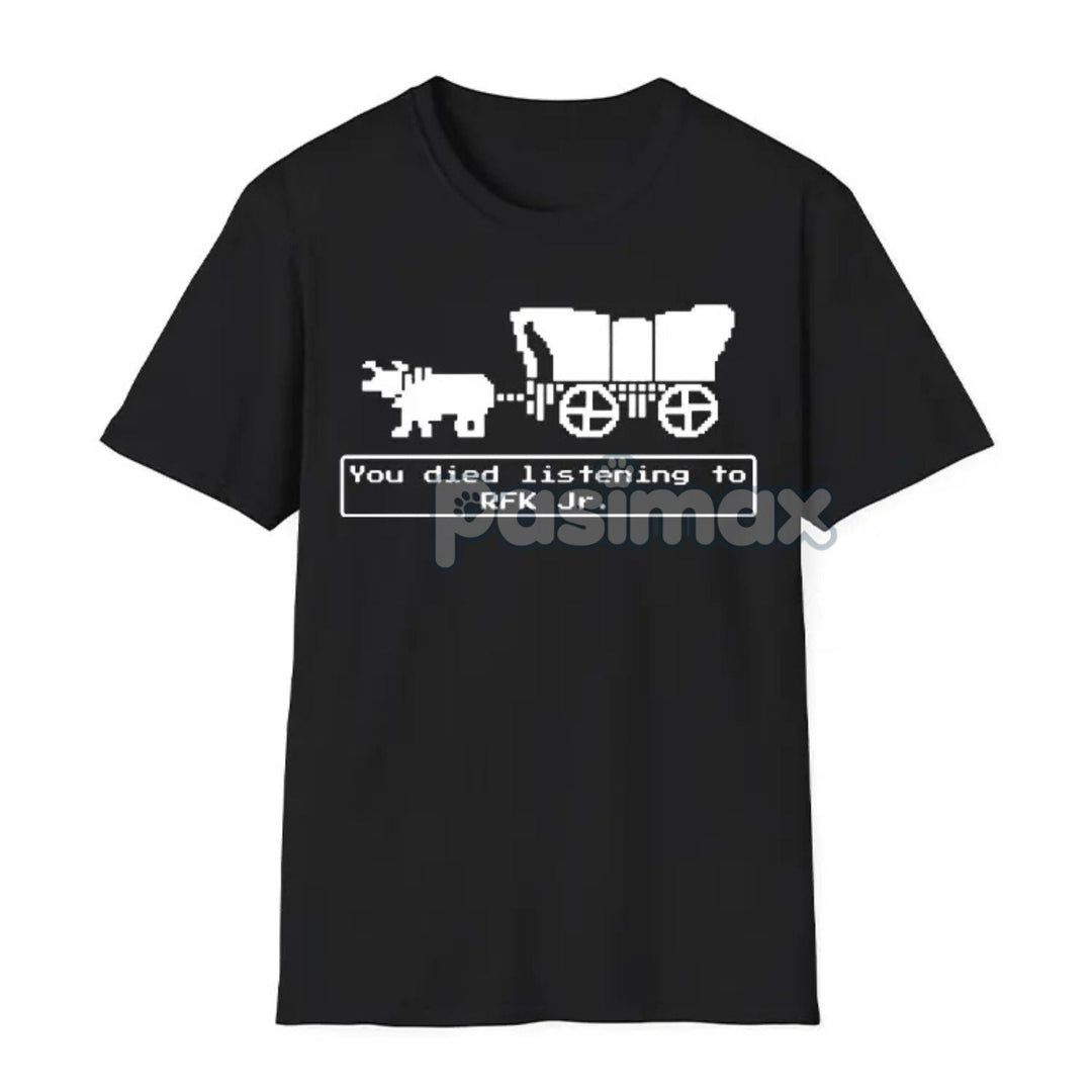 Jr Oregon Trail T-Shirt - Anti-Trump Political Humor Tee, Funny Vintage Game Parody