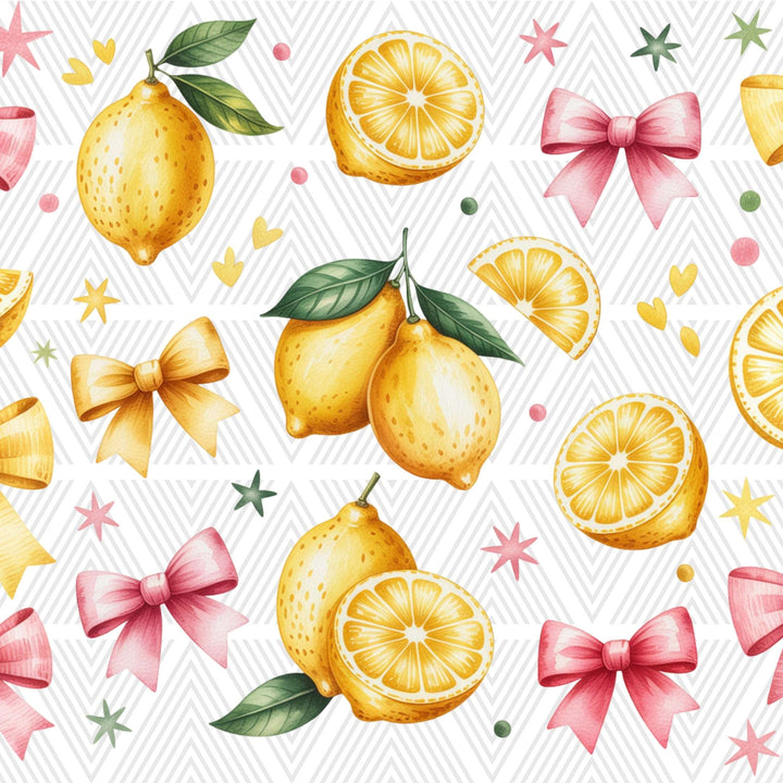 Lemon & Bows Glass Cup