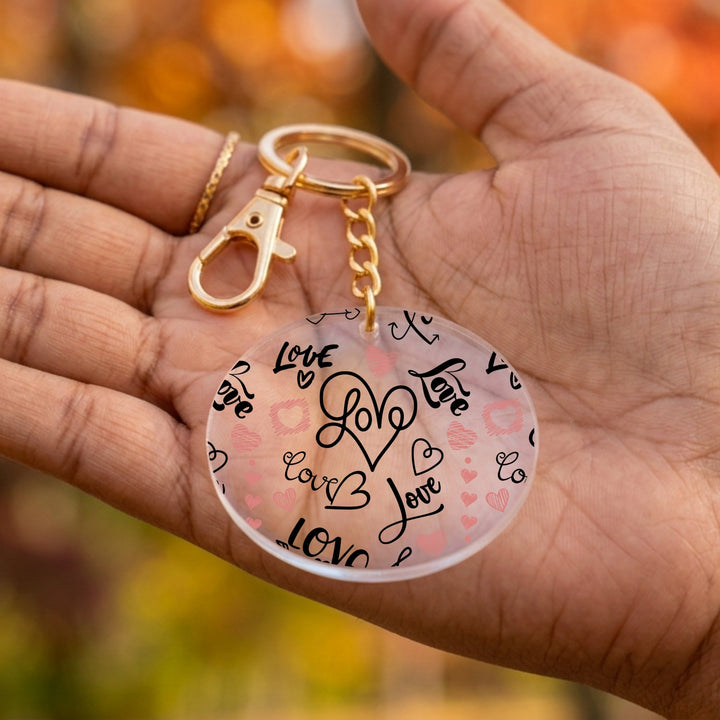 Love Notes Acrylic Keychain with Charm