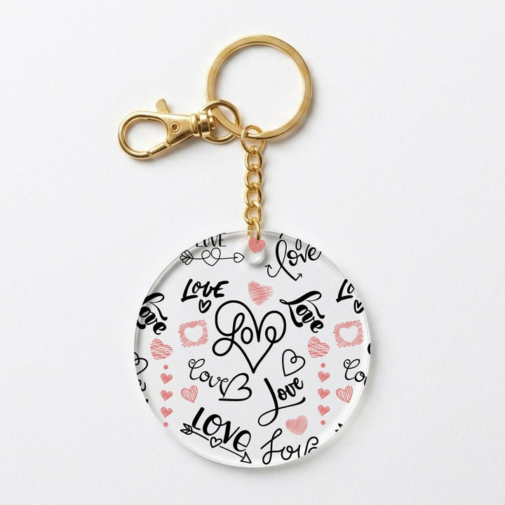 Love Notes Acrylic Keychain with Charm