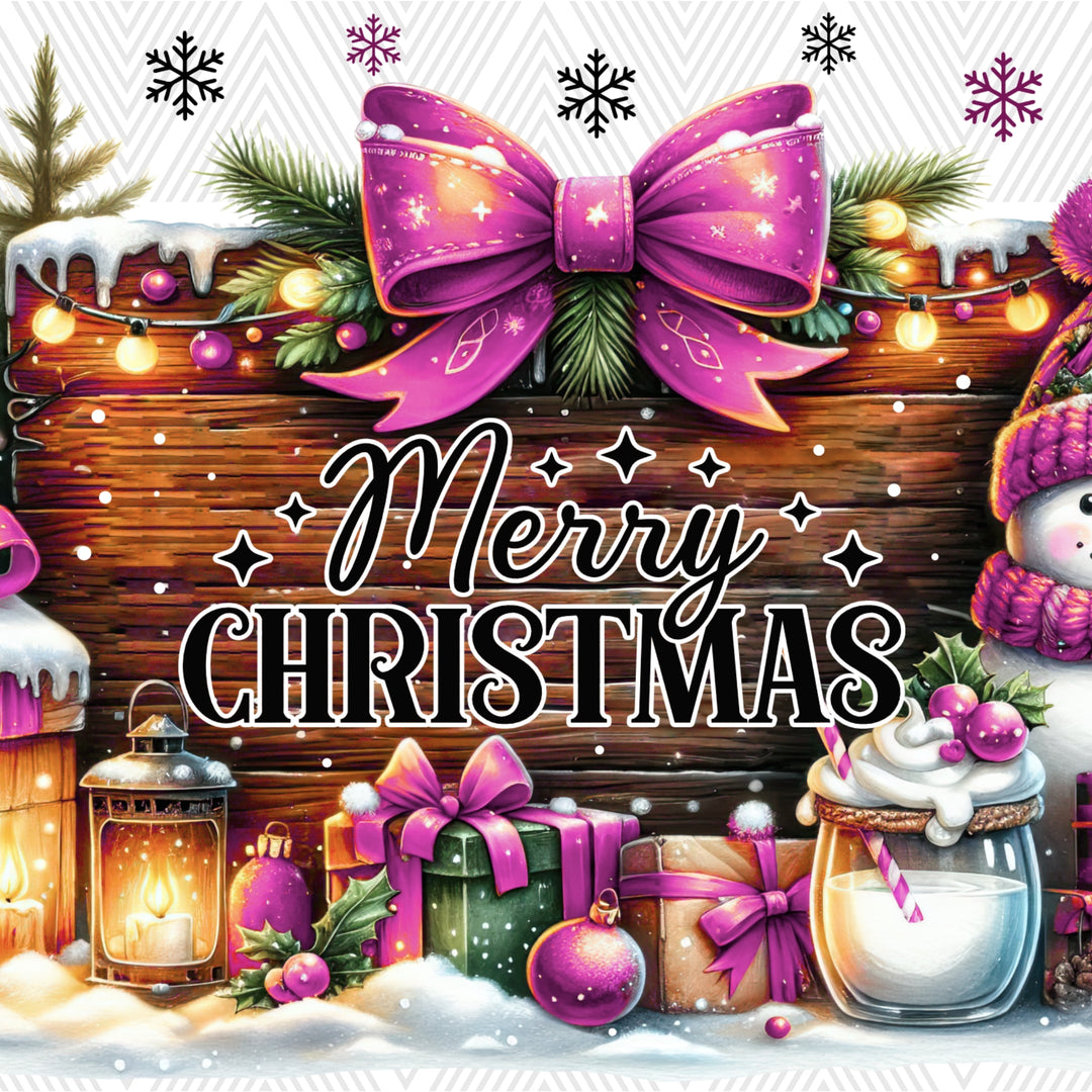 Merry Christmas Glass Cup
