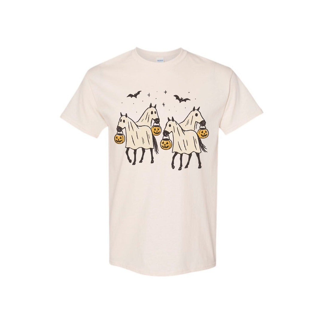 "Night-Mare" Unisex Tee - Creepy Horse Print, Dark Humor Cotton Shirt