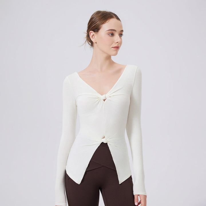 Slim Fit Heat Storage Slimming Top Women Outer Wear Workout Clothes Running Yoga Long Sleeve Mousse Training Sports T shirt