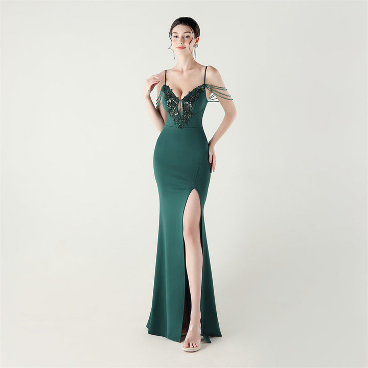 Bead Tube Applique Handmade Beaded Boning Corset Waist Trimming Lace up Satin Evening Dress Cocktail Social Slimming Slim Fit