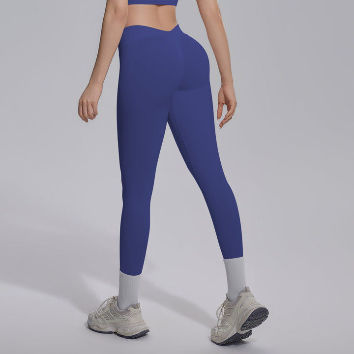 Peach Hip Seamless Knitted Yoga Pants V Skinny Slimming Running Sports Quick Drying Fitness Trousers