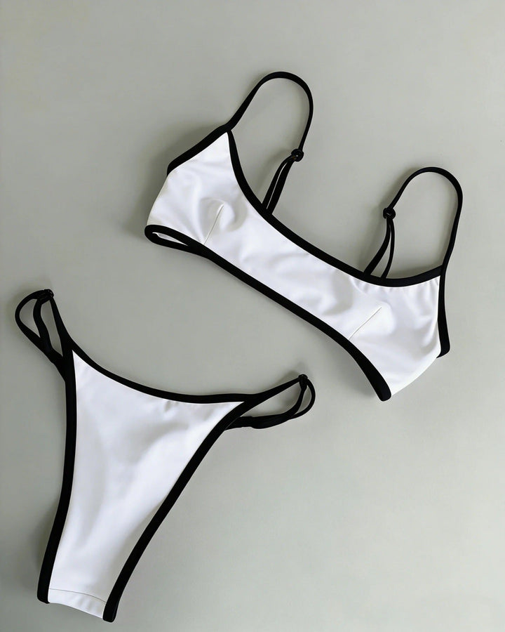 Popular Bikini Solid Color Sexy Split Multi Color Swimsuit Women