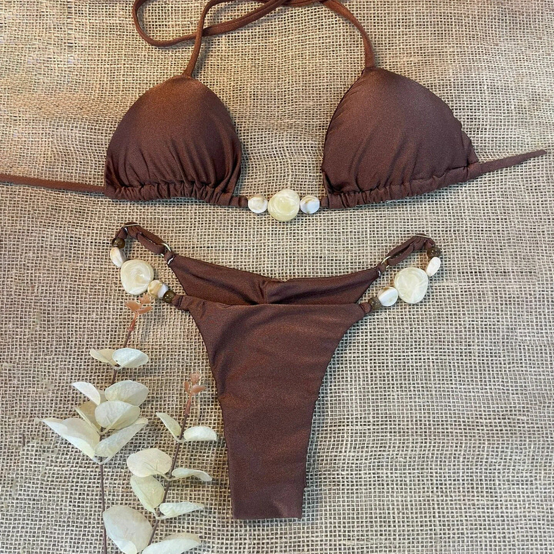 Bikini Sexy Bikini Solid Color Split Women Swimsuit Swimsuit Women