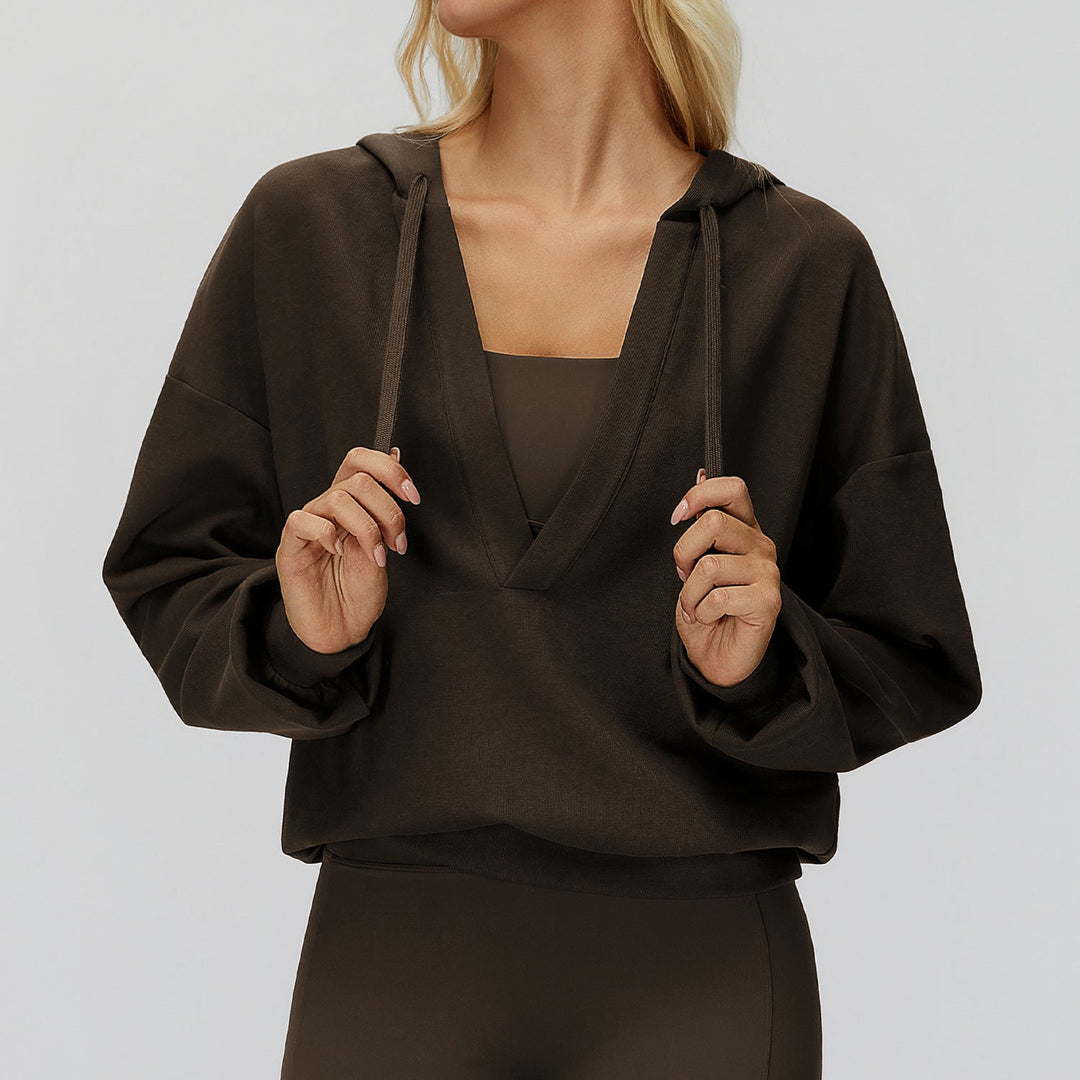 Big Pocket Cap Coat Large V neck Loose Comfortable Outdoor Top Outdoor Running Exercise Coat
