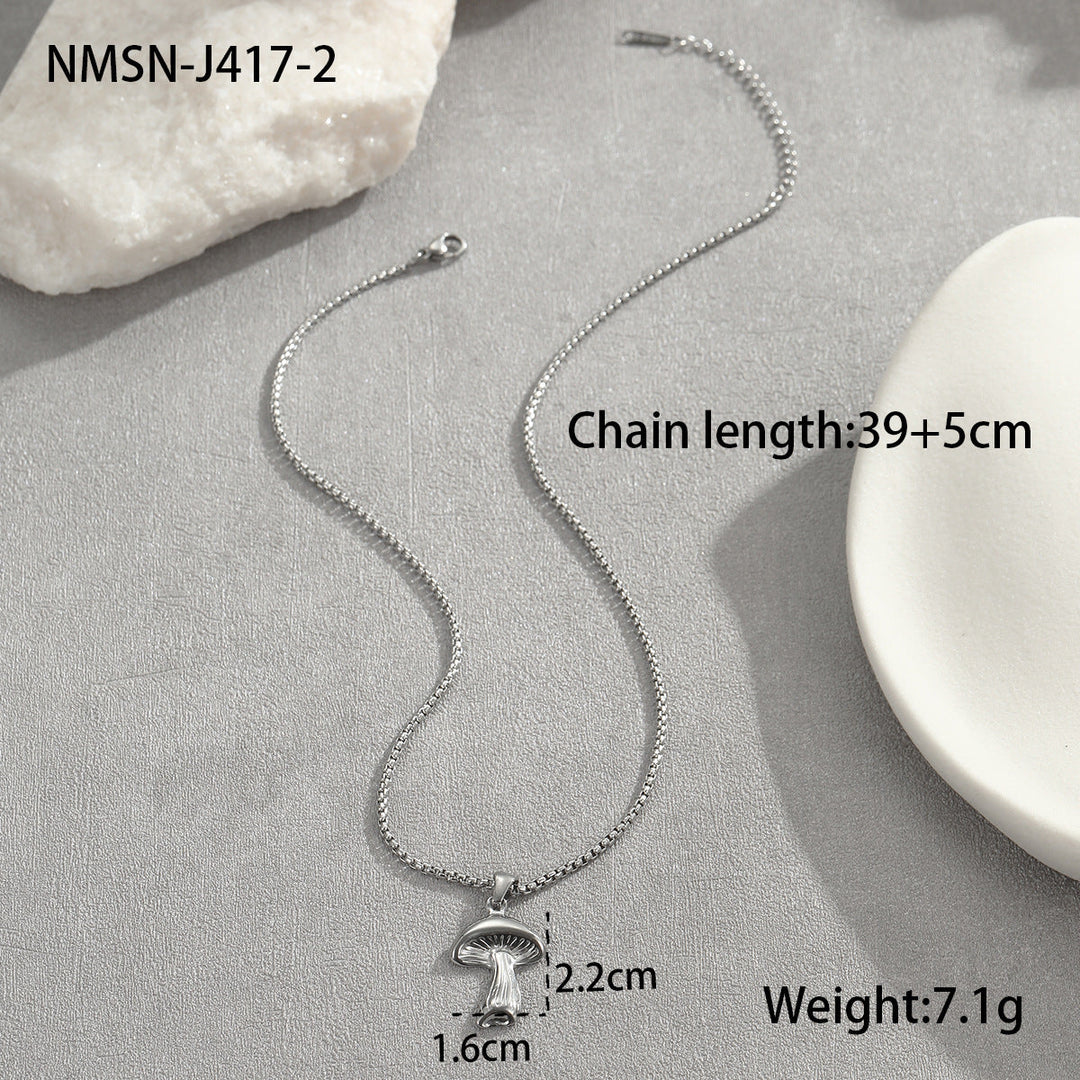 Coconut Fishtail Embellished Stainless Steel Necklace Holiday Titanium Steel Clavicle Chain 18K Gold Plating Necklace