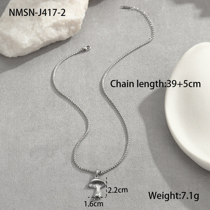 Coconut Fishtail Embellished Stainless Steel Necklace Holiday Titanium Steel Clavicle Chain 18K Gold Plating Necklace