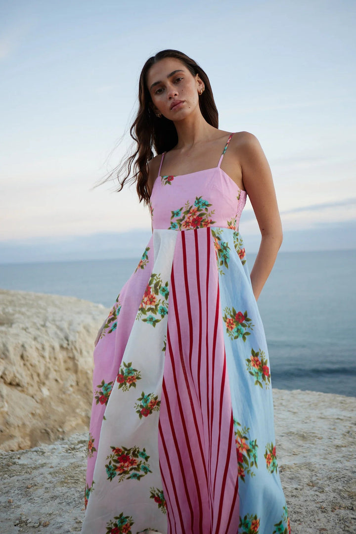 Sling Graffiti Printing Large Swing Dress