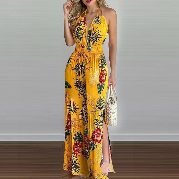 Women Clothing Digital Printing Colorful Jumpsuit Women