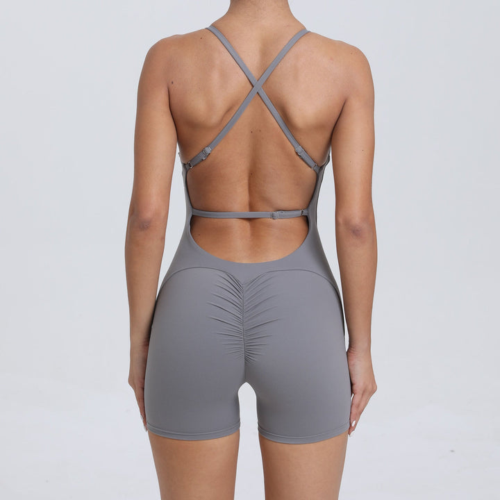 Peach Hip Raise Beauty Back Yoga Jumpsuit Women Outdoor Running Tight Sports Quick Drying Workout Clothes