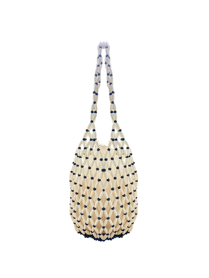 Summer All Matching Special Interest Design Handmade Beaded Weaving Hollow Out Cutout Beach Bag