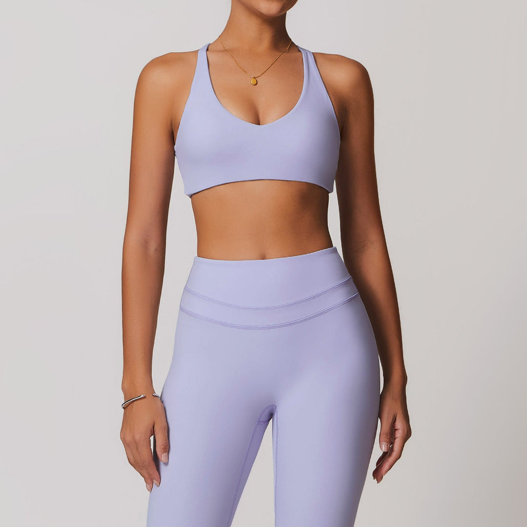 Sollinarry Brushed Tight Back Yoga Bra Women Running Workout Exercise Underwear Yoga Clothes Outerwear Top