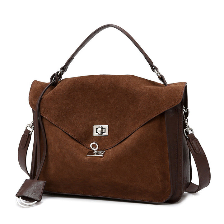 Women Bag Frosted Leather Light Luxury Women Bag High Sense Messenger Bag Handheld Crossbody Bag Large Capacity Office Bag