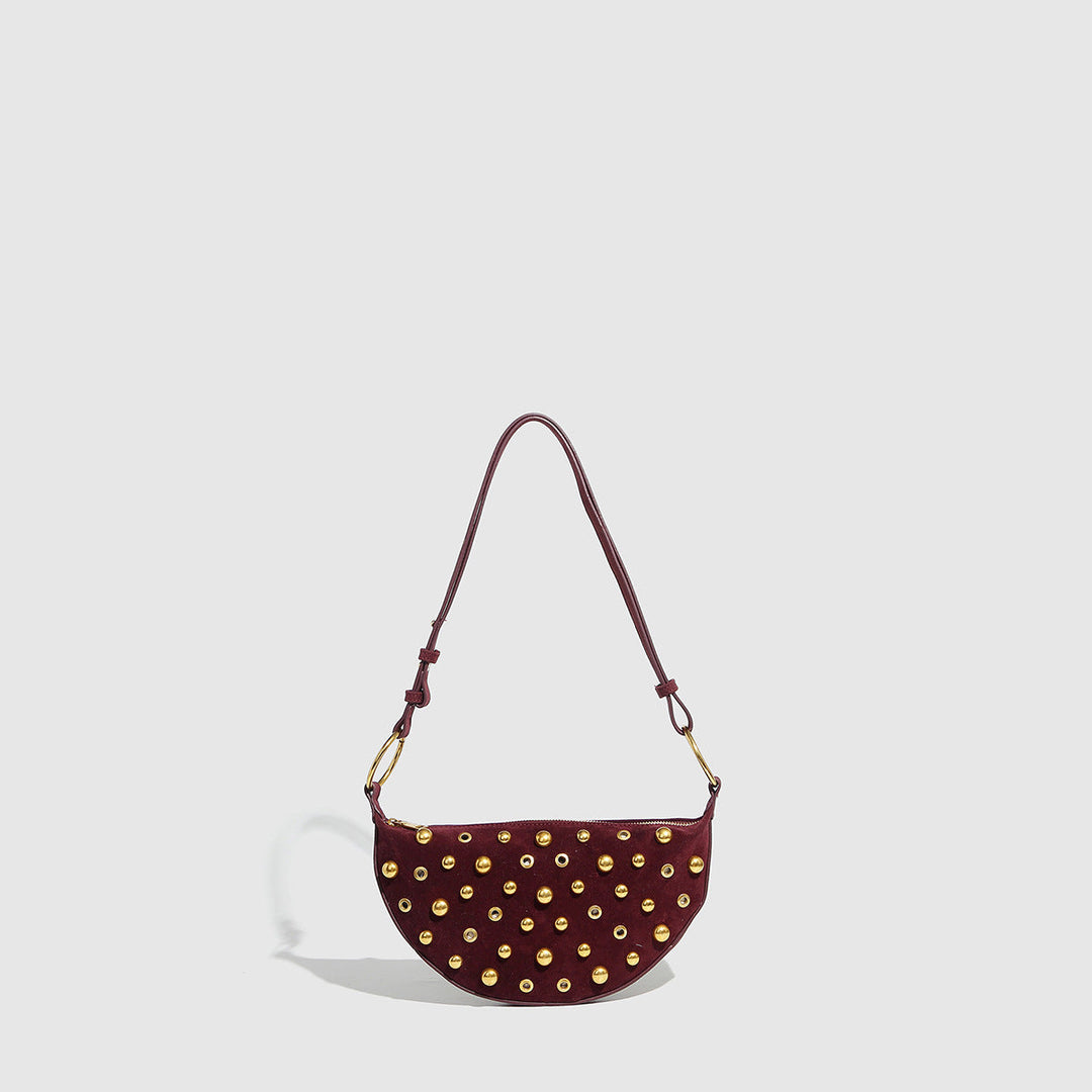 Motorcycle Retro Shoulder Bag Punk Rivet Rivet Crossbody Bag Women Bag