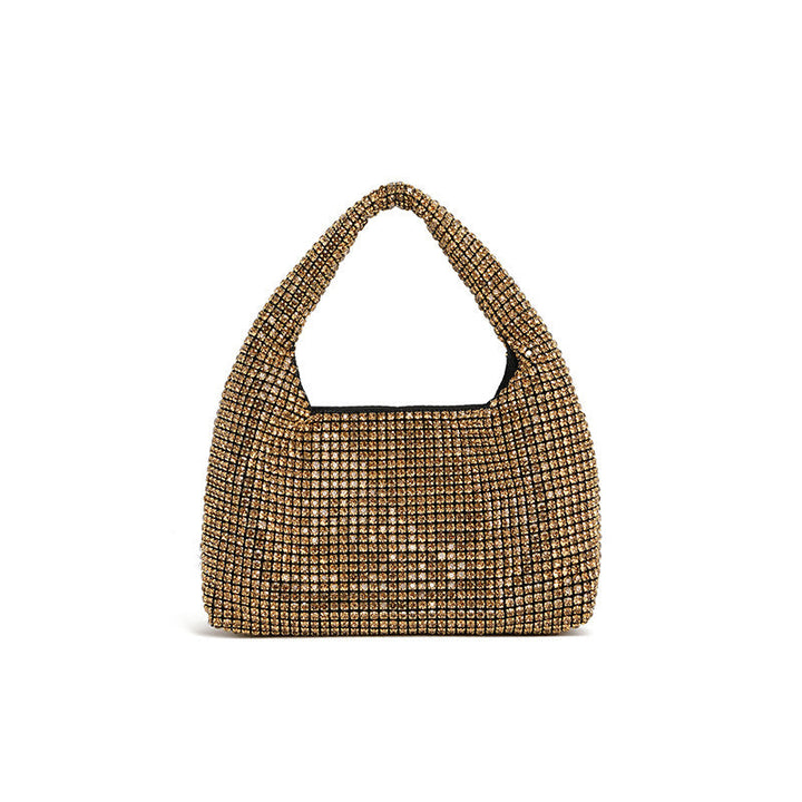 Dinner Bag Women Winter Rhinestone Bag Diamond Underarm Bag Hair Handbag
