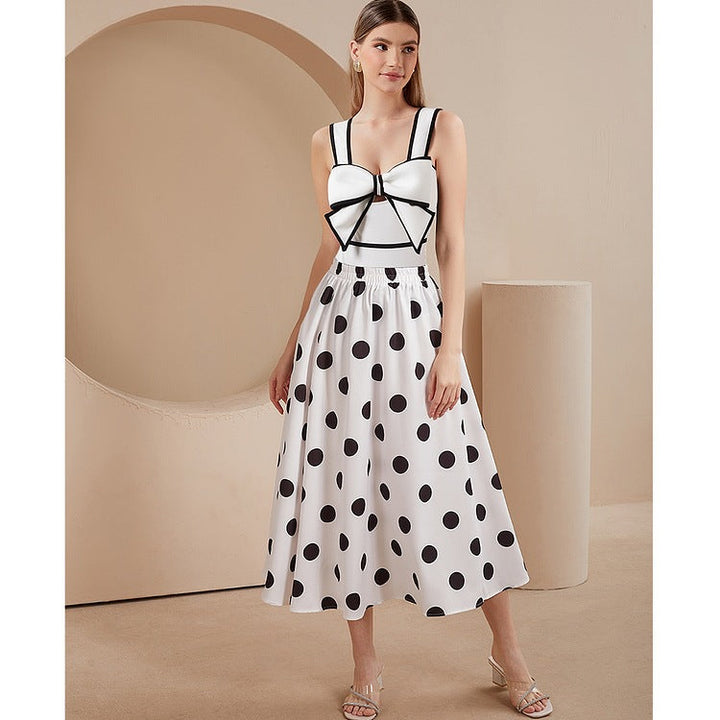 Sexy Swimsuit Women Conservative Cover Belly Lace up Swimsuit Spring Chiffon Beach Skirt Set Swimsuit