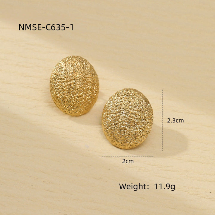 Arrival Frosted Exaggerated Arc Titanium Steel Ear Studs Women Affordable Luxury High Grade Stainless Steel Earrings Women