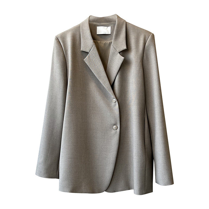 Irregular Asymmetric Back Slit Blazer Women Spring Elegant Top
