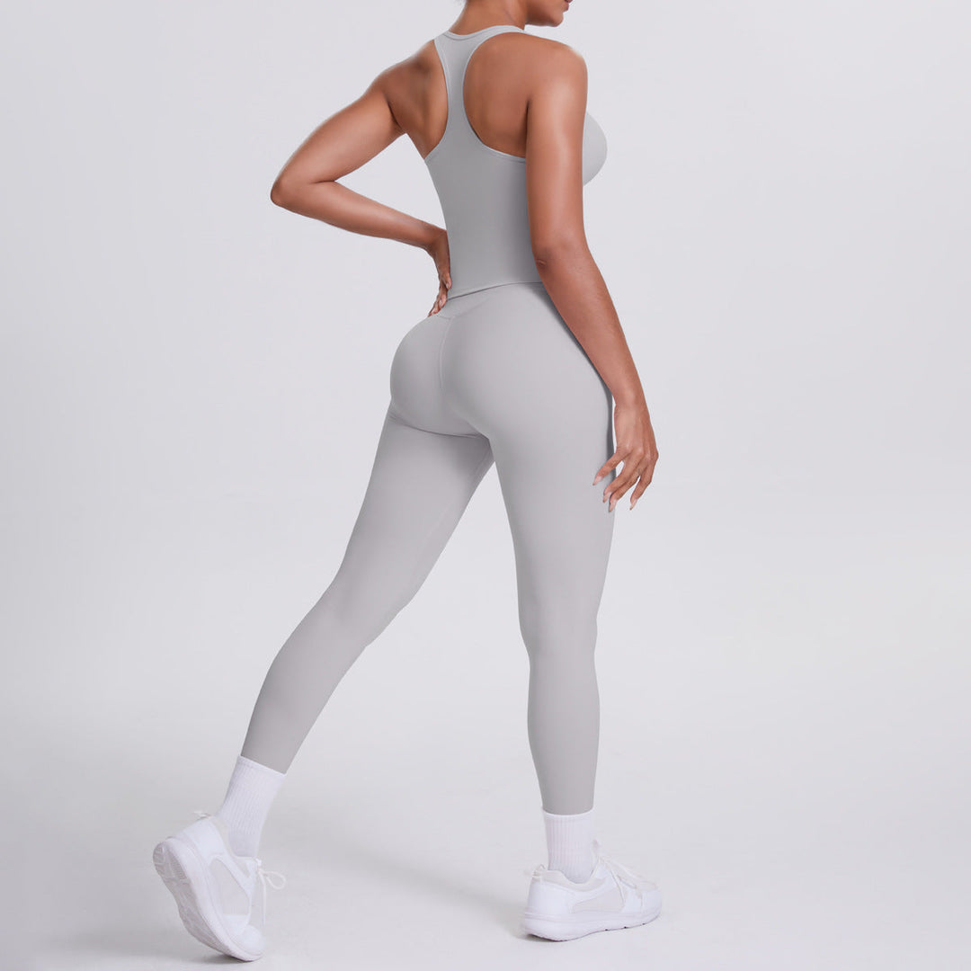 Brushed H Shaped Beauty Back Sports Vest Pants Tight Quick Dry Casual Running Fitness Yoga Wear Women
