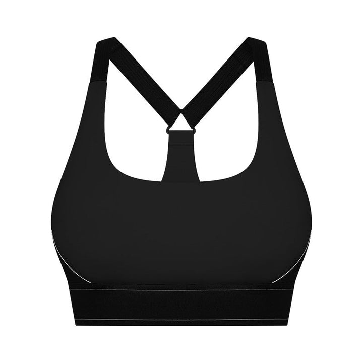 Contrast Color Adjustable Shoulder Strap Cloud Sense Sports Underwear High Strength Shockproof Push Up Comprehensive Training Sports Bra