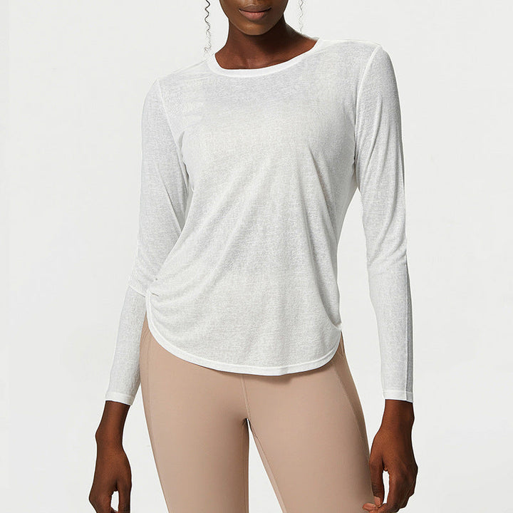 Yoga Clothing Top Loose Long Sleeved Sports Top Women Quick Drying Fitness T shirt Sports Blouse