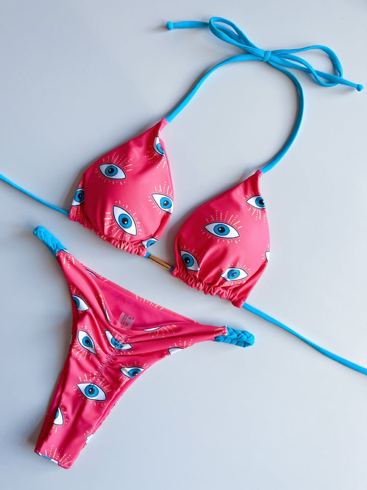 Bikini Suit Split Braid Rope Bikini Swimsuit Women Swimsuit