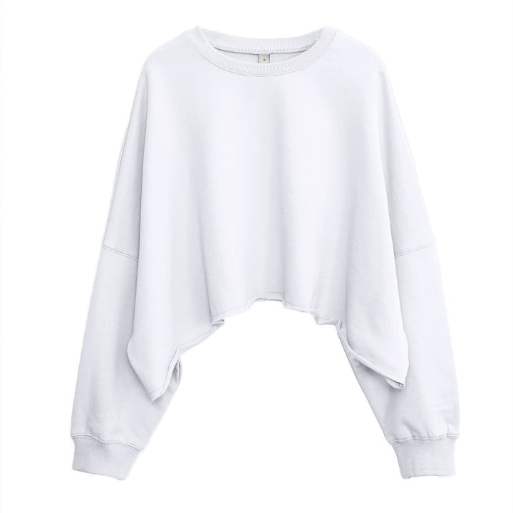 Short Sweatshirt Women Clothing Loose Fitting Cropped Slimming Fashionable Printed Street Sportswear Yoga Jacket Coat