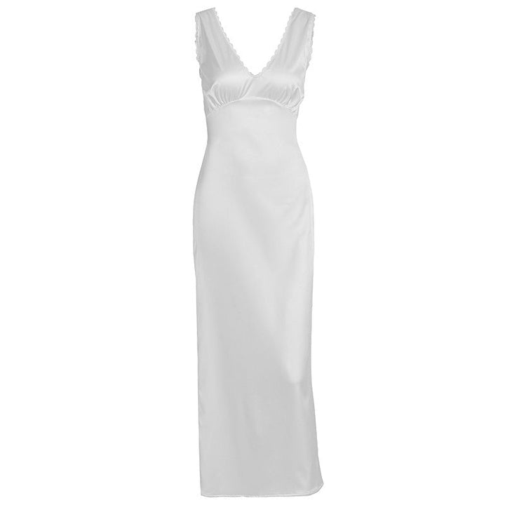 Women Clothing Summer French Entry Lux High Sense Graceful Fashionable Sleeveless Slim Dress