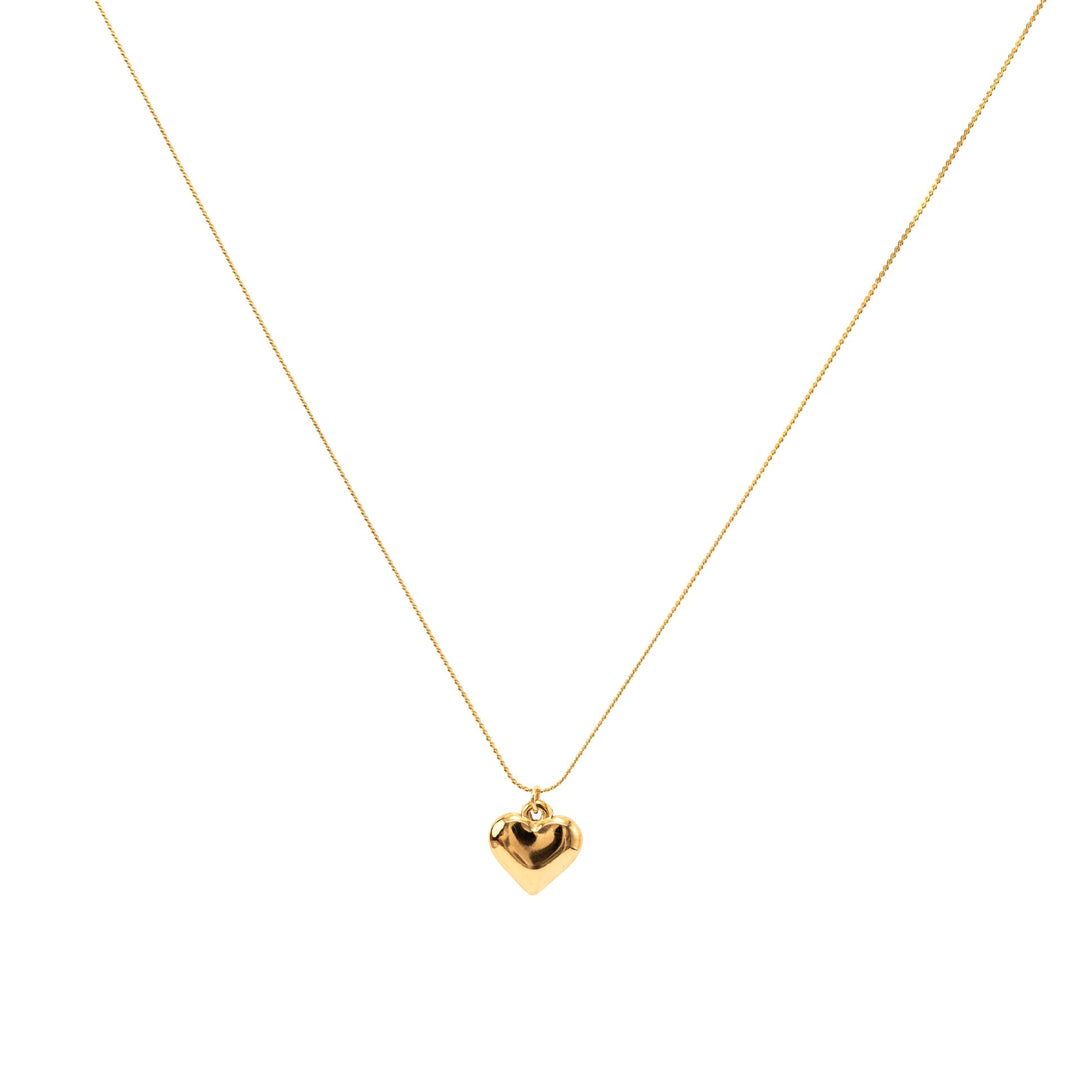 Three Dimensional Peach Heart Necklace Solid Love Heart Simplicity Dignified Embellished Clavicle Necklace Accessories