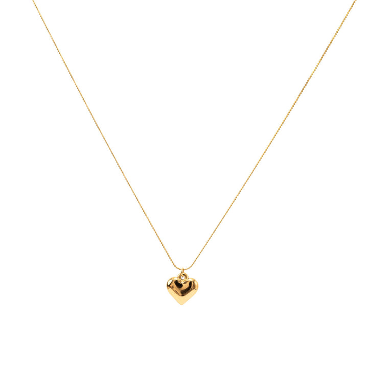 Three Dimensional Peach Heart Necklace Solid Love Heart Simplicity Dignified Embellished Clavicle Necklace Accessories