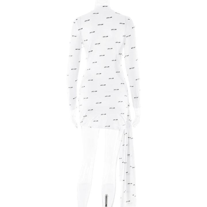 Spring Arrival Dress Sexy Round Neck Long Sleeve Slim Fit Hip Wrapped Short Dress Women